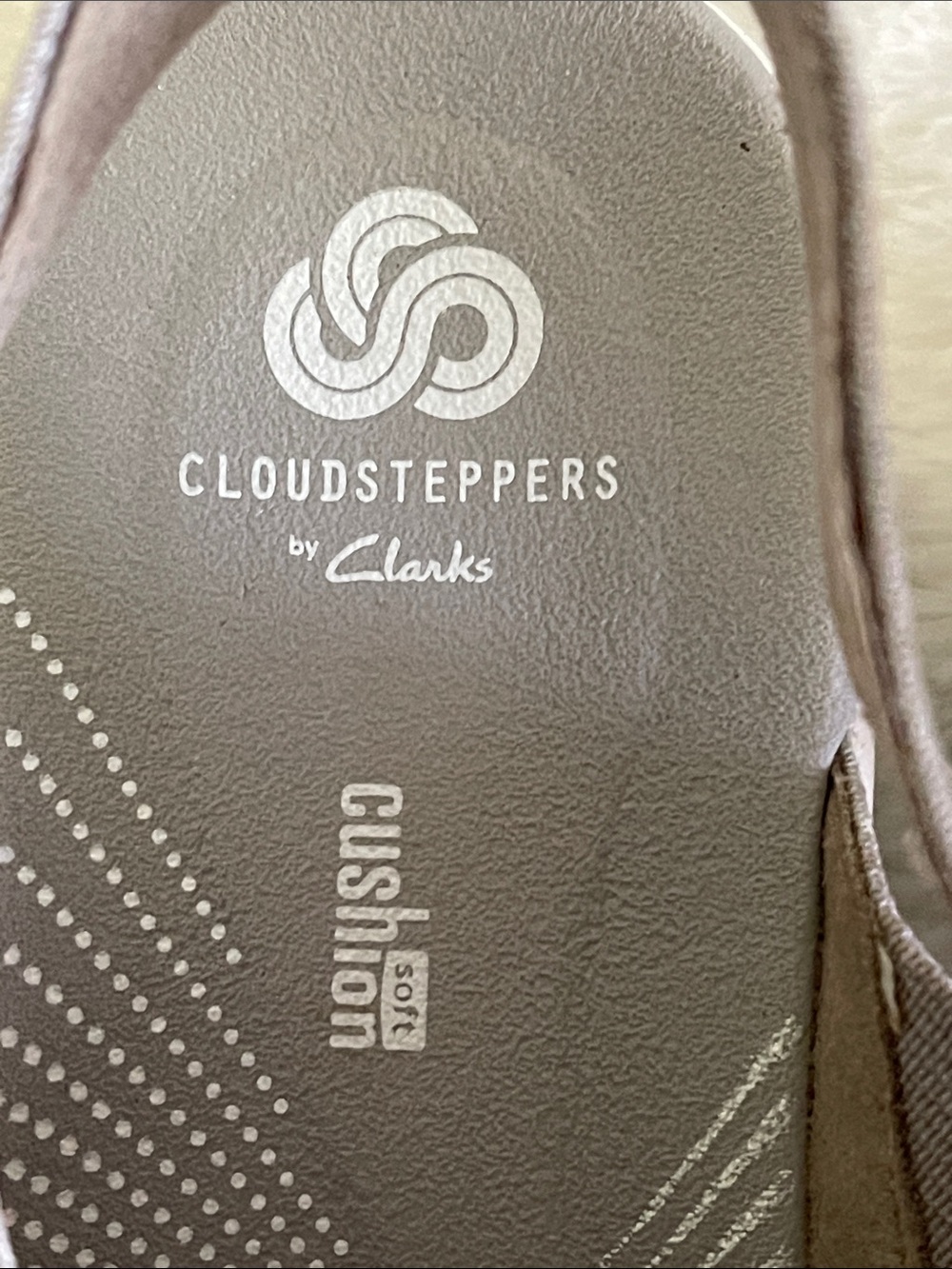 Clarks Cloudsteppers Women's Gray Crisscross Slingback Sandals SZ 7 - Picture 2 of 4